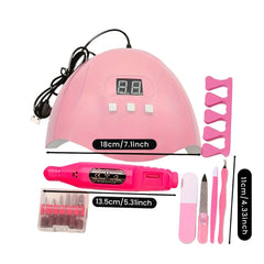 Nail Lamp Kit with High-Speed Drill for Salon Manicure
