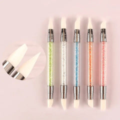 Nail Art Brush & Silicone Sculpting Pen for Gel Design