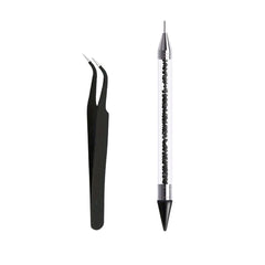 Nail Art Diamond Pens with Tweezers for Lashes & Nails