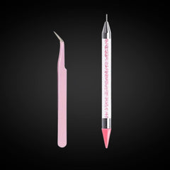 Nail Art Diamond Pens with Tweezers for Lashes & Nails