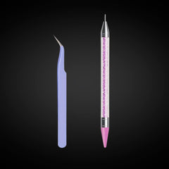 Nail Art Diamond Pens with Tweezers for Lashes & Nails