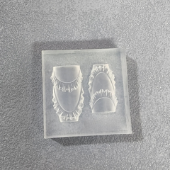 Nail Art Mold 3D Heart Skirt Lace Silicone Template