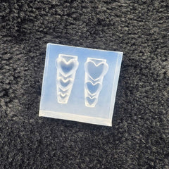 Nail Art Mold 3D Heart Skirt Lace Silicone Template