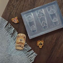 Nail Art Mold 3D Heart Skirt Lace Silicone Template