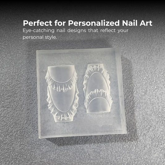 Nail Art Mold 3D Heart Skirt Lace Silicone Template
