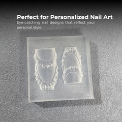 Nail Art Mold 3D Heart Skirt Lace Silicone Template