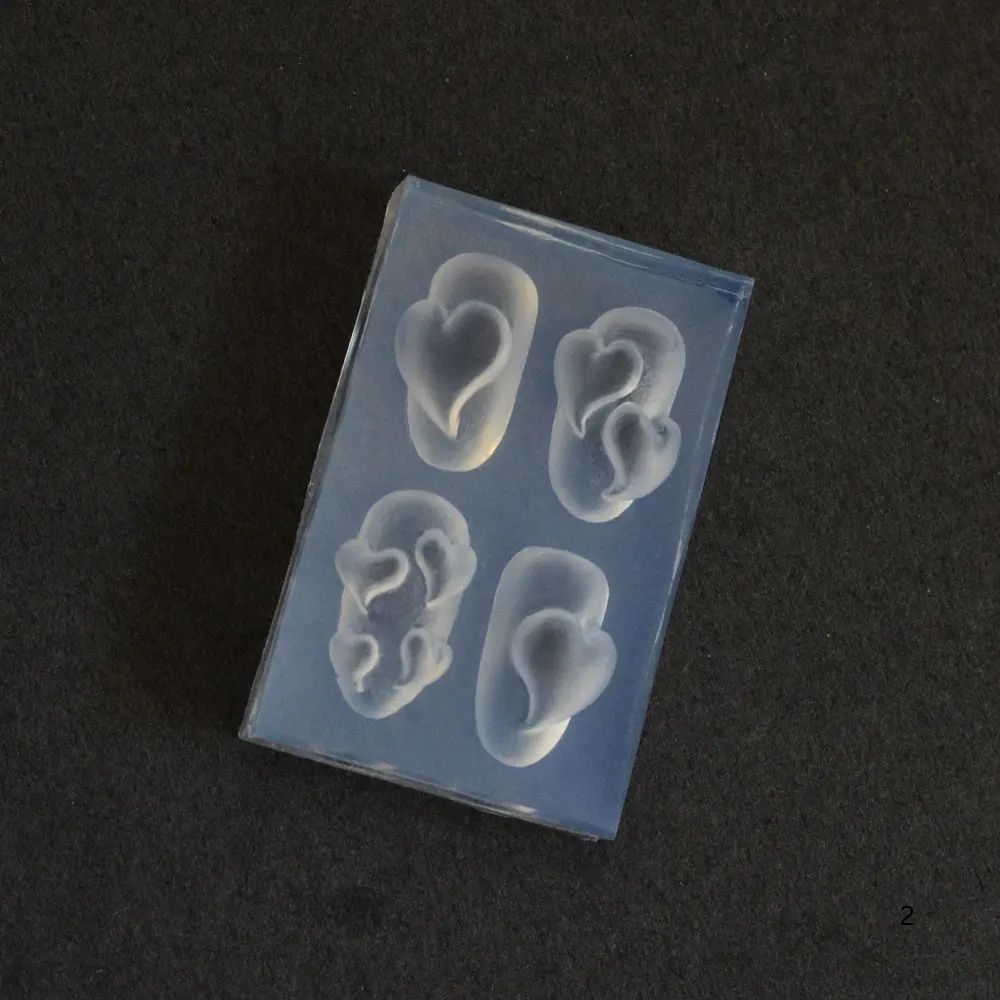 Nail Art Mold 3D Heart Skirt Lace Silicone Template