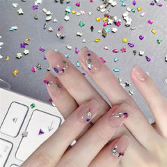 Nail Art Rhinestones 300pcs Mixed Shapes Crystal Gems Set