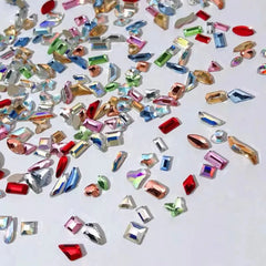Nail Art Rhinestones 300pcs Mixed Shapes Crystal Gems Set