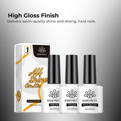 Nail Gel Kit UV LED Soak Off – Base, Top & Reinforce 10ml