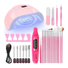 Nail Lamp Kit with High-Speed Drill for Salon Manicure