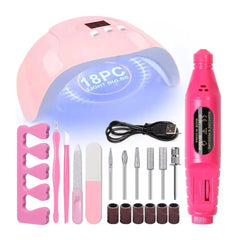 Nail Lamp Kit with High-Speed Drill for Salon Manicure