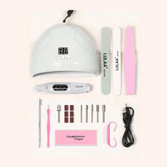Nail Lamp Kit with High-Speed Drill for Salon Manicure