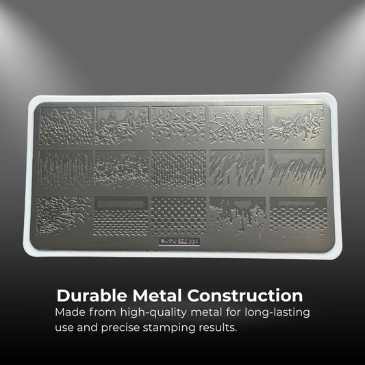 Nail Stamping Plate – Cute Pets & Ripple Pattern Template