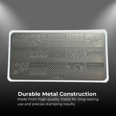 Nail Stamping Plate – Cute Pets & Ripple Pattern Template