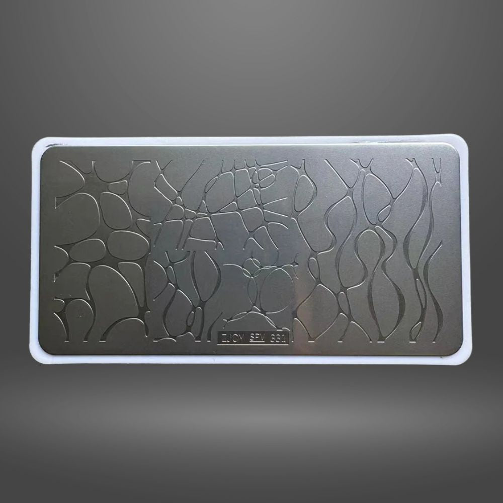 Nail Stamping Plate – Cute Pets & Ripple Pattern Template
