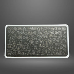 Nail Stamping Plate – Cute Pets & Ripple Pattern Template