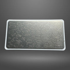 Nail Stamping Plate – Cute Pets & Ripple Pattern Template