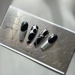 Nail Stamping Plate – Cute Pets & Ripple Pattern Template