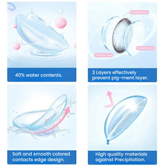 Natural Brown, Gray & Blue Fashion Contact Lenses