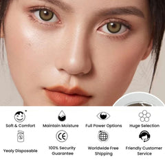 Natural Brown, Gray & Blue Fashion Contact Lenses