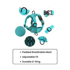 No-Pull Reflective Dog & Cat Harness — Padded Adjustable
