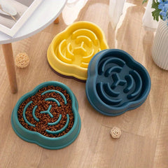 Non-Slip Slow Feeder Pet Bowl — Silicone Maze