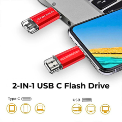 Type-C OTG 2-in-1 USB Flash Drive — 128GB