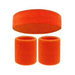 Sports Sweatband & Wristband Set – Cotton Comfort
