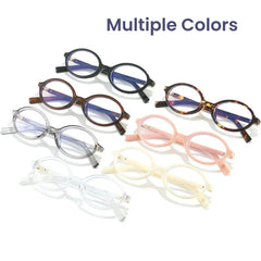 Oval Retro Korean Anti-Blue Light Eyeglasses Women