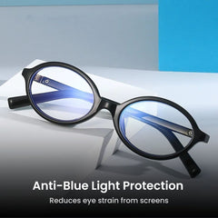 Oval Retro Korean Anti-Blue Light Eyeglasses Women