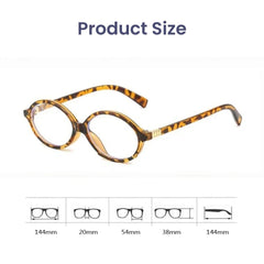 Oval Retro Korean Anti-Blue Light Eyeglasses Women