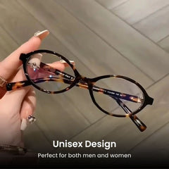 Oval Retro Korean Anti-Blue Light Eyeglasses Women