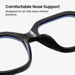 Oversized Retro Anti Blue Light Glasses for unisex