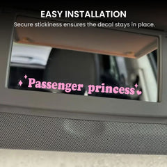 Passenger Princess Car Sticker Cute SUV Mirror Decal