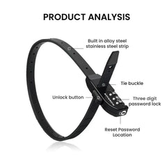 Password Tie Lock for Bike, Scooter, Motorcycle & Helmet