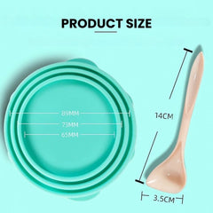 Paw Silicone Can Lid & Spoon — Collapsible Seal