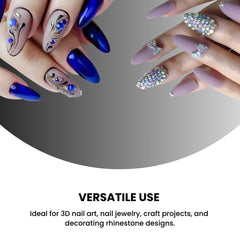 Pearl Rhinestones for Nails – 12 Grids Flatback Beads