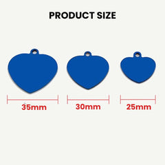 Personalized Heart Pet ID Tag — Engraved Stainless