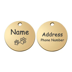 Personalized Engraved Pet ID Tag – Stainless & Color Options