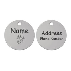 Personalized Engraved Pet ID Tag – Stainless & Color Options