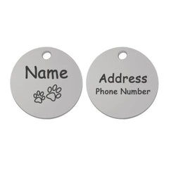 Personalized Engraved Pet ID Tag – Stainless & Color Options