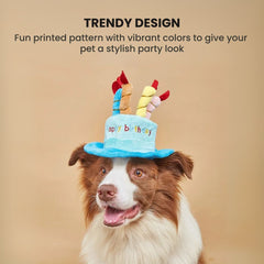 Pet Birthday Cake Hat — Adjustable Cat & Dog Party