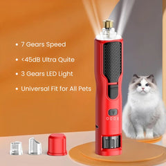 Pet Electric Nail Grinder — Quiet USB Nail Trimmer