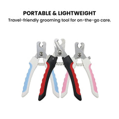 Pet Nail Clippers — Safety Lock & Nail File