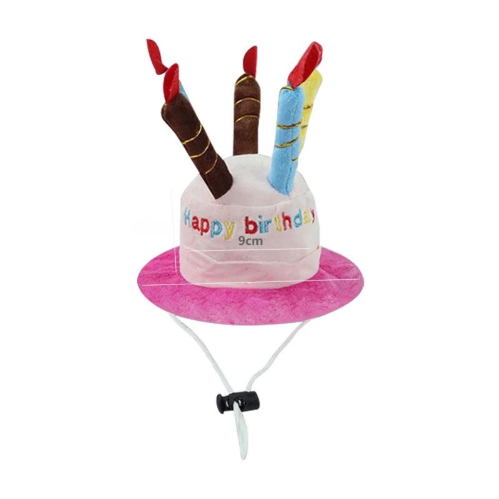 Pet Birthday Cake Hat — Adjustable Cat & Dog Party