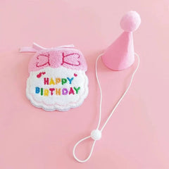 Pet Birthday Hat & Bandana Set — Small Dog & Cat Party