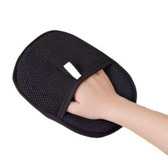 Pet Grooming & Hair Remover Washable Glove - black