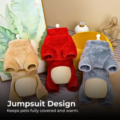 Warm Pet Jumpsuit Coat for Small Dogs & Cats