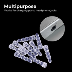 Clear Universal Phone Dust Plugs - 20 Pack
